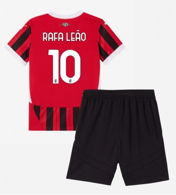 AC Milan Rafael Leao #10 Hemmakläder Barn 2024-25 Kortärmad (+ Korta byxor)